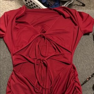 SHEIN Burgundy Dress